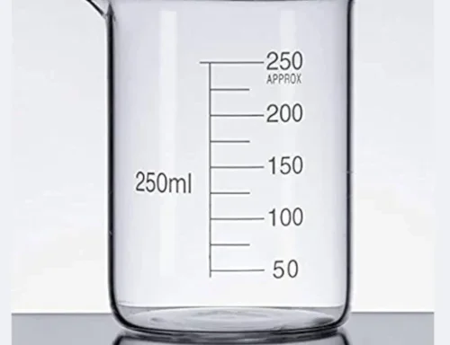 Auxiliary Items Beaker 250 ml Glass, Borosilicate, heat resistant, with marking of 50ml
