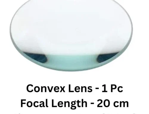 Convex Lens Dia 75 mm FL 20 cm for Optics Education