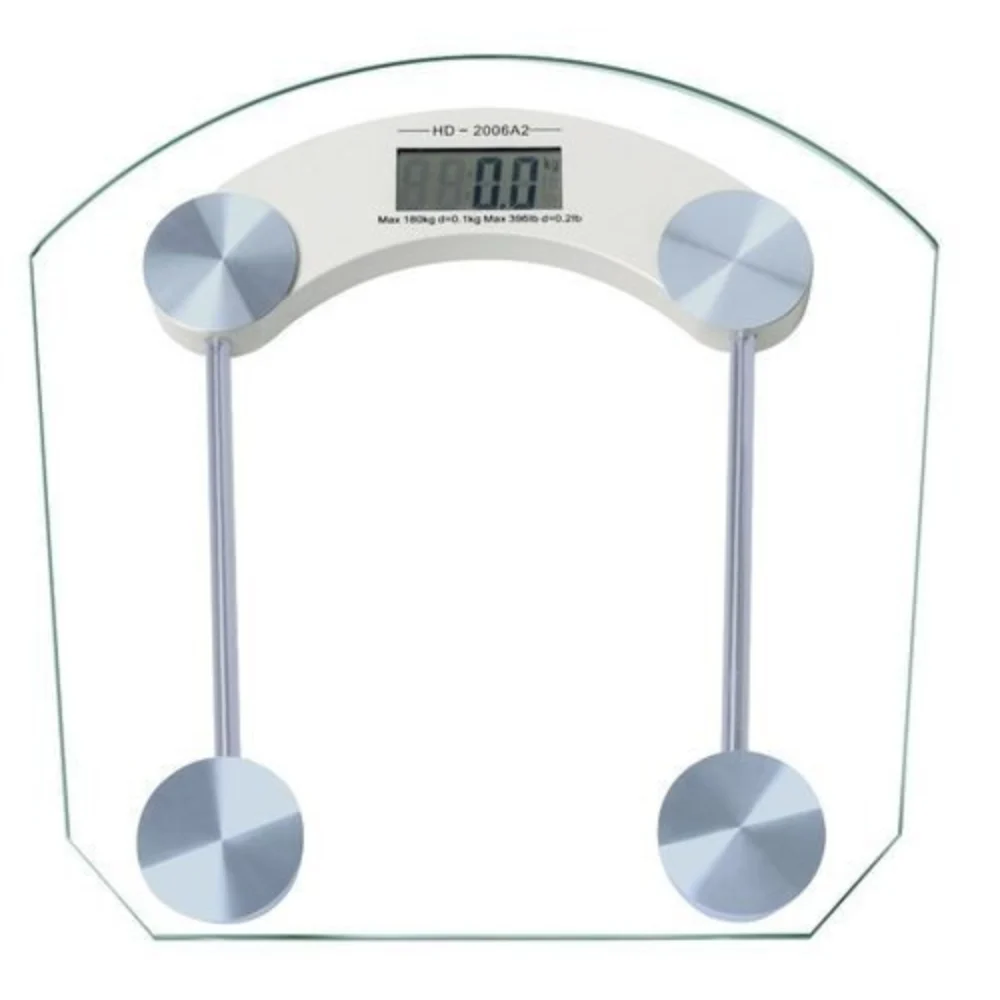 Digital human weighing scale with LCD display used for health and fitness measurement training sessions