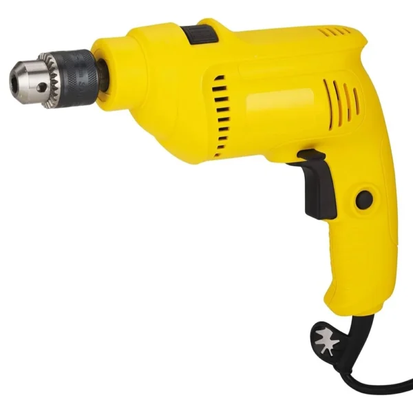 Hammer drill machine with masonry, metal, and wood drill bits used for practical skill training demonstrations