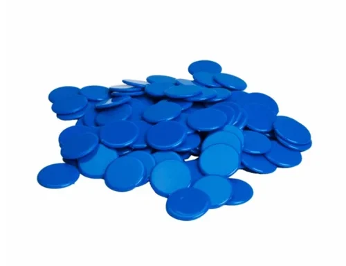 Auxiliary Items Plastic buttons Blue (Counters)