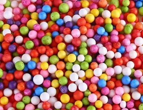 Auxiliary Items Thermocol ball Colourful (Packet of 20 gm)