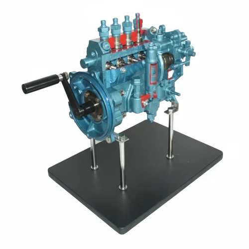 Diesel engine fuel supply system educational training model with pumps and injectors for vocational labs