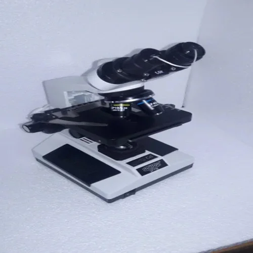 Binocular Research Microscope used for observing cells, microorganisms, and microscopic structures in laboratories