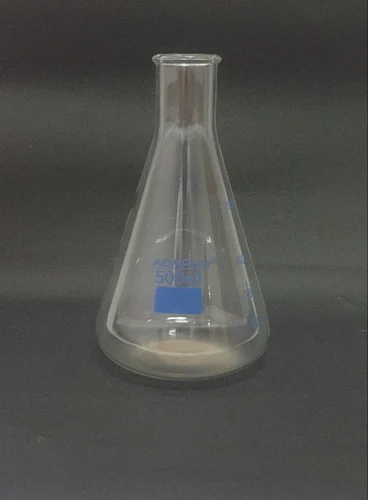 Laboratory Conical Flask used for mixing and heating chemical solutions in laboratory
