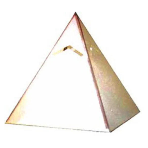 Transparent acrylic pyramid model 20×20×20 cm for geometry and optics education