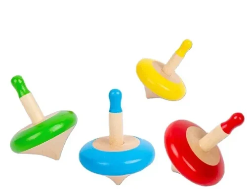 Round wooden Spinning Toy for ncert jaadui jadui pitara kit pre school kits