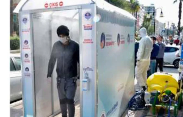 Sanitizing Tunnel Spray Gate