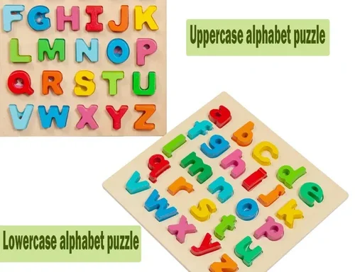 Uppercase Lowercase Alphabet 3d Wooden Board